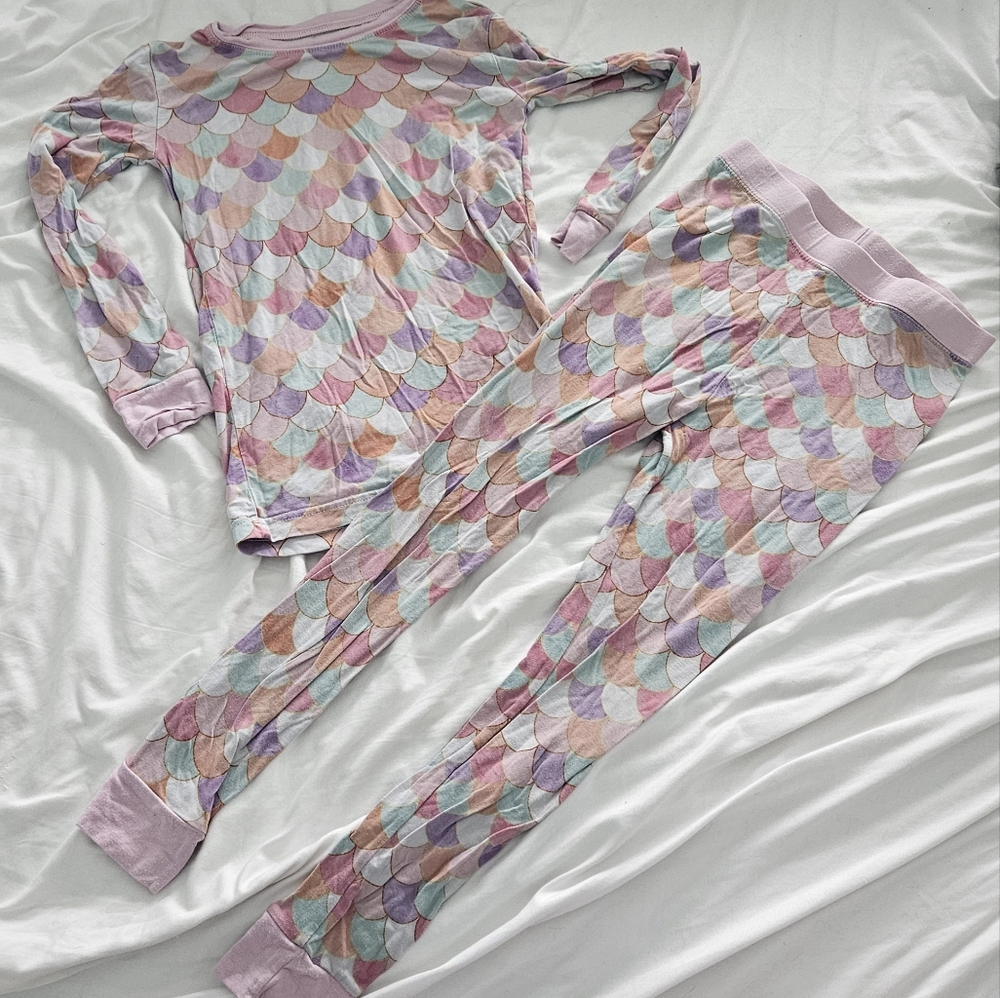 Little Sleepies Mermaid Scales Pajama Set Size: 5/6